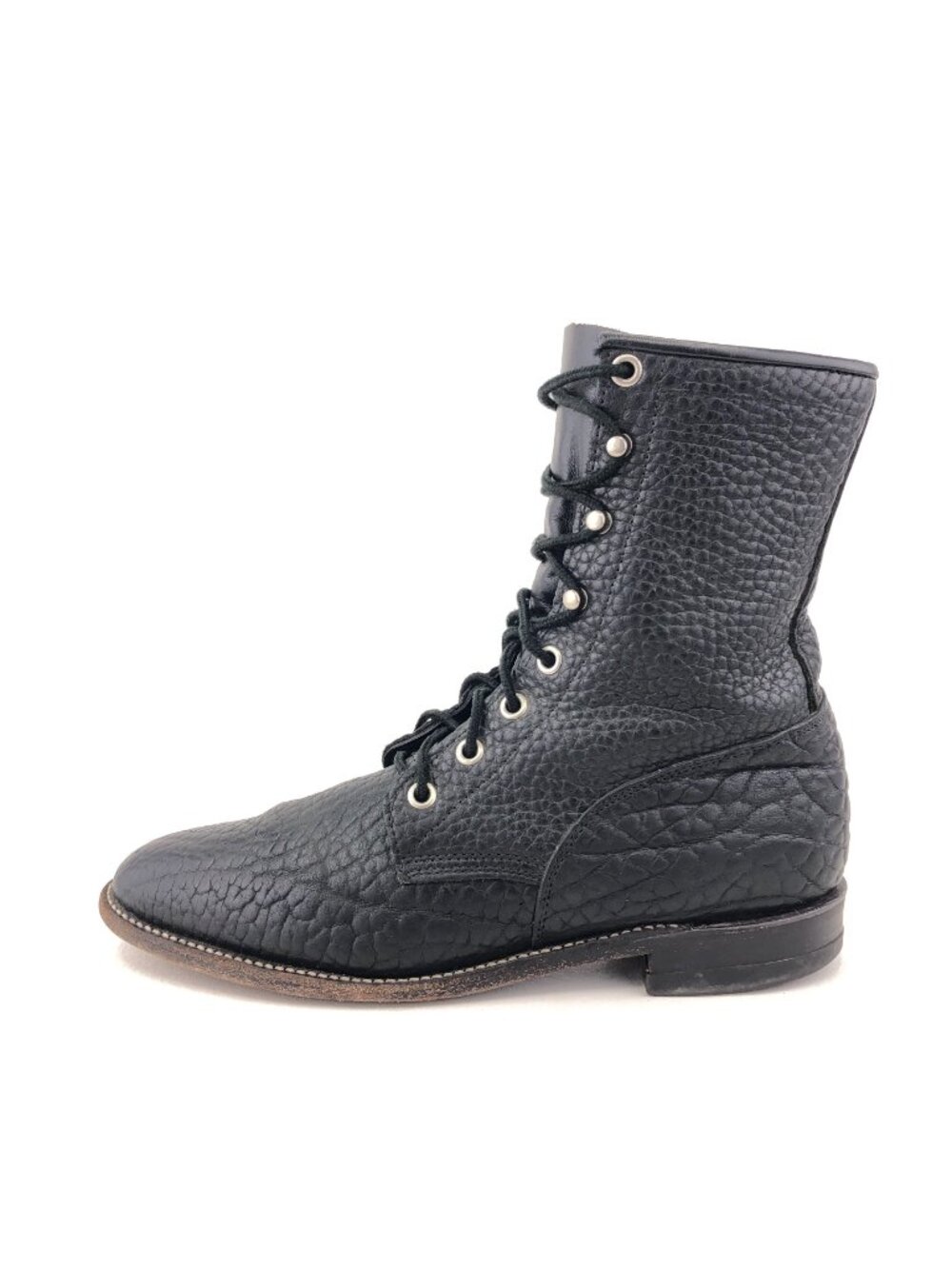 Justin L522 Bullhide Leather Western Lacer Boots 7.5 B